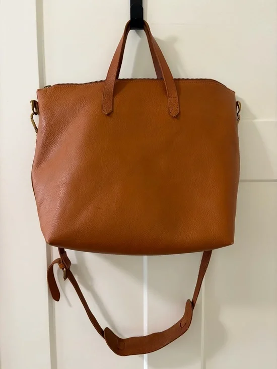 Madewell, The Transport Satchel, English Saddle, Tan Brown, Crossbody Bag - Picture 2 of 16